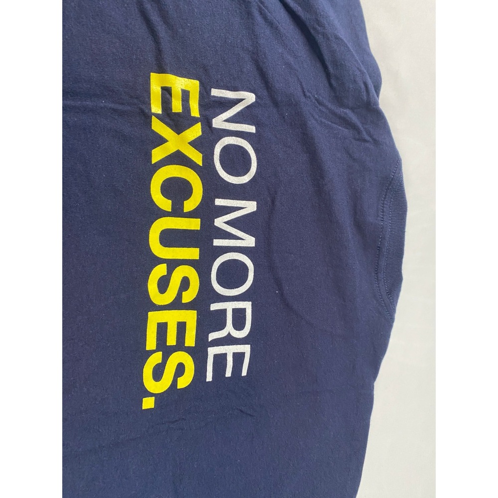 Tultex 10 Minute Trainer T-Shirt Mens Large Navy No More Excuses Graphic - Picture 9 of 9